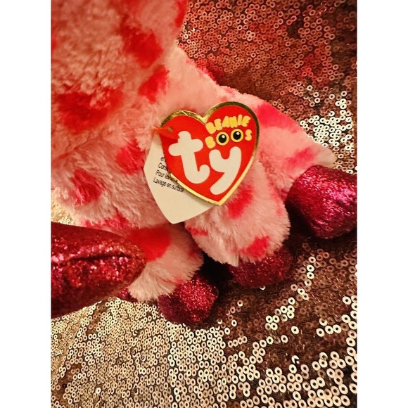 Ty Beanie Boos SWEETUMS the Giraffe for Valentine's Day 2019 13" P8 - Picture 3 of 8